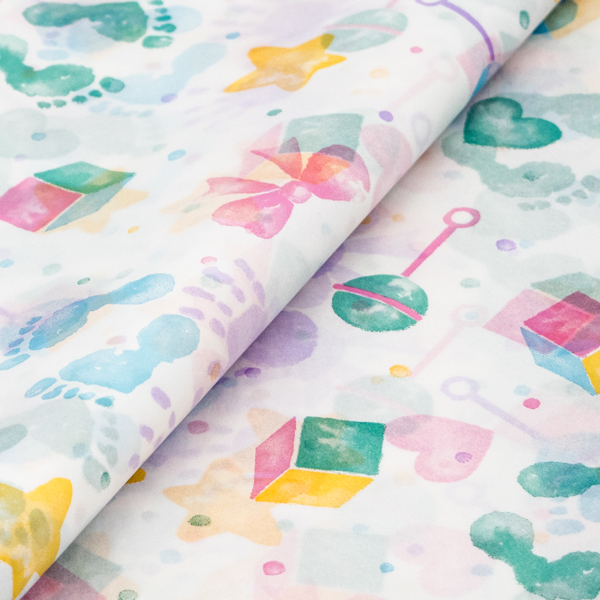 Baby Patterned Tissue Paper from stock at Midpac Packaging in packs 50 tissue sheets